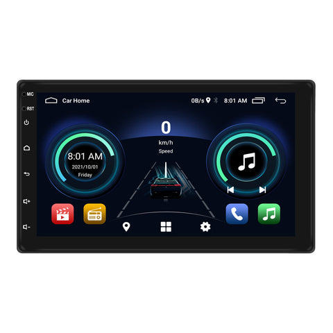 Car stereo manufacturer double din android car radio wireless carplay universal 7 inch IPS 2.5D screen support android auto
