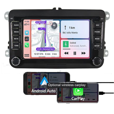 Car Stereo Factory Car Radio Optional Wireless Carplay And Android Auto For VW Golf Polo Beetle Amarok Touran Polo Passat 7 Inch HD Screen