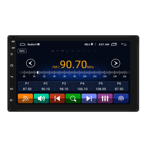 Car radio manufacturer double din car stereo with apple carply and android auto android 10.1 universal 7 inch gps navigation support wifi bluetooth 5.0 usb aux camera input